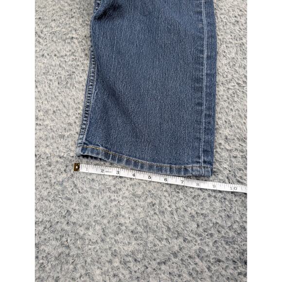 Levis 505 Jeans Men 40x32 Blue Distressed Normcore Straight Grunge Rocker Chore - Picture 9 of 10